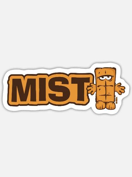Bernd Das Brot Mist Schriftzug Mit Bernd - Sticker Größe S (10 x 10 cm) - Mattweiß