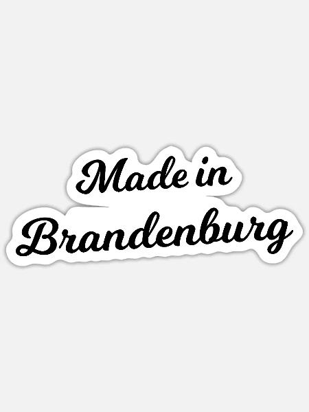 Brandenburg und Berlin - Sticker Größe S (10 x 10 cm) - Mattweiß