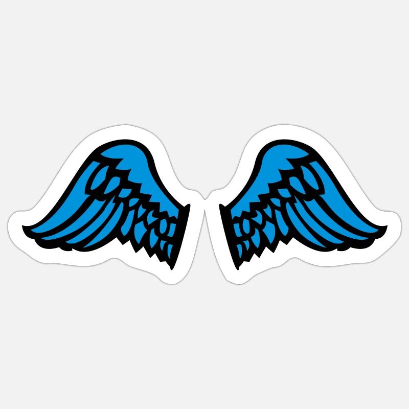 wings - Sticker Größe S (10 x 10 cm) - Mattweiß