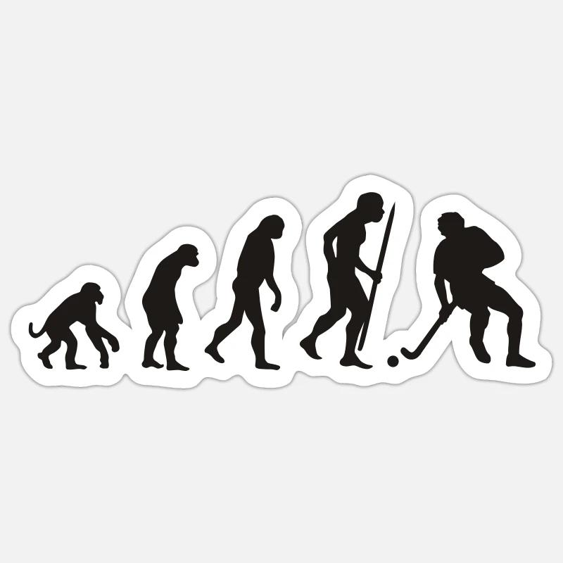 Evolution der Feldhockey Sticker Größe S (10 x 10 cm)