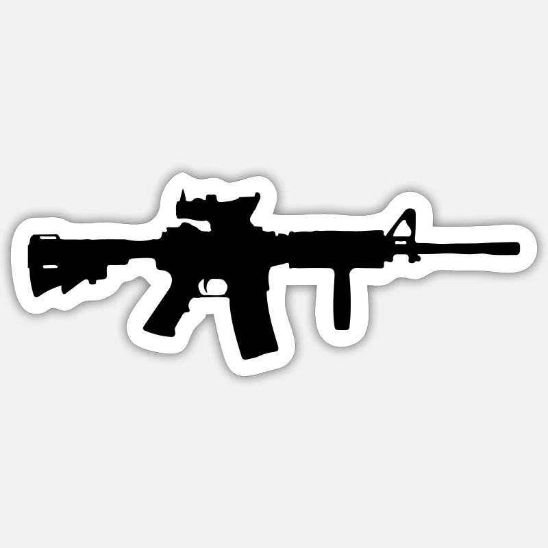 m4a1 - Sticker size S (10 x 10 cm) - white matte