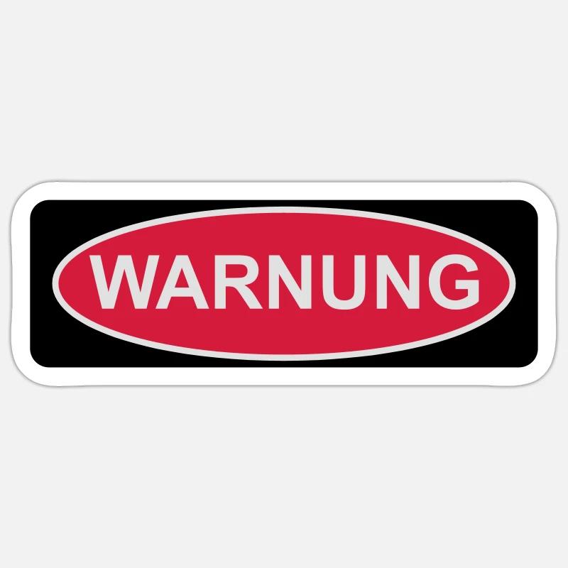 Warnung Sticker Größe S (10 x 10 cm)