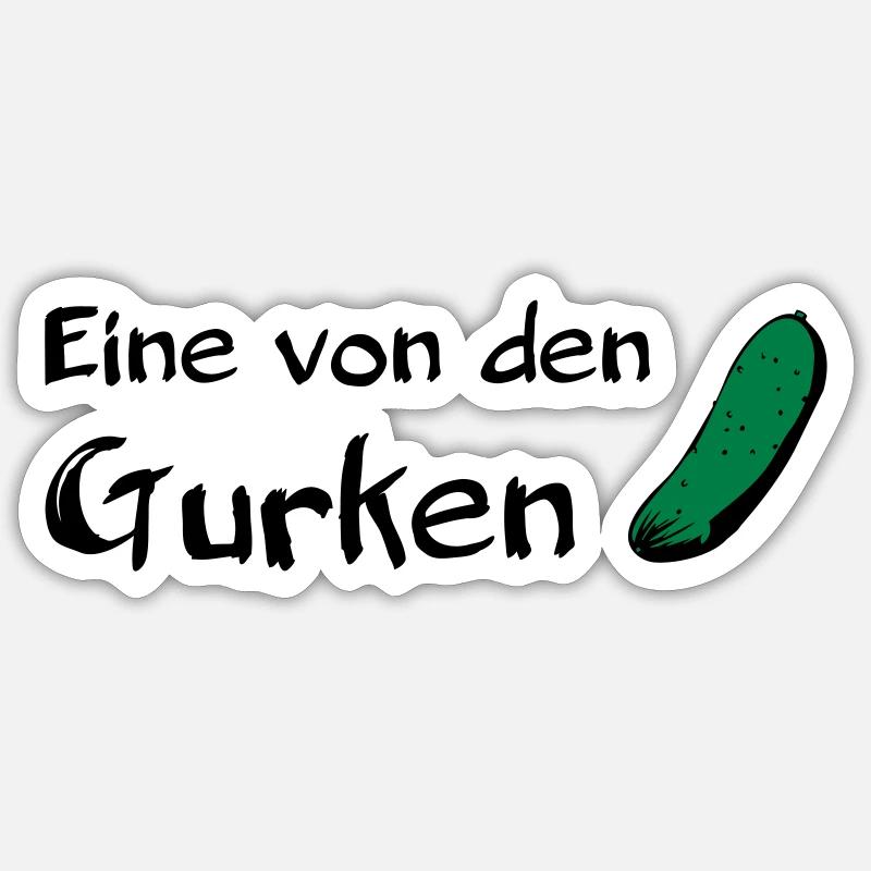 Eine von den Gurken - Sticker Größe S (10 x 10 cm) - Mattweiß