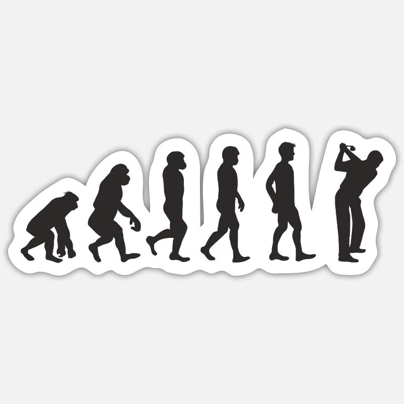 Evolution Golf - Sticker size S (10 x 10 cm) - white matte