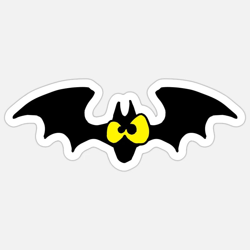 Chauve-souris - Sticker taille S (10 x 10 cm) - blanc mat
