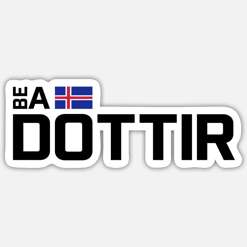 Be a Dottir - Horizontal - Sticker Größe S (10 x 10 cm) - Mattweiß