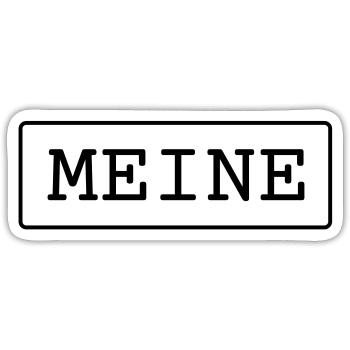 Meine Eigentum Besitz Geschenk - Sticker Größe S (10 x 10 cm) - Mattweiß - Vorne