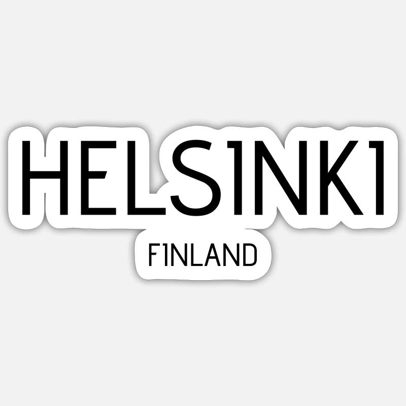 helsinki - Sticker taille S (10 x 10 cm) - blanc mat