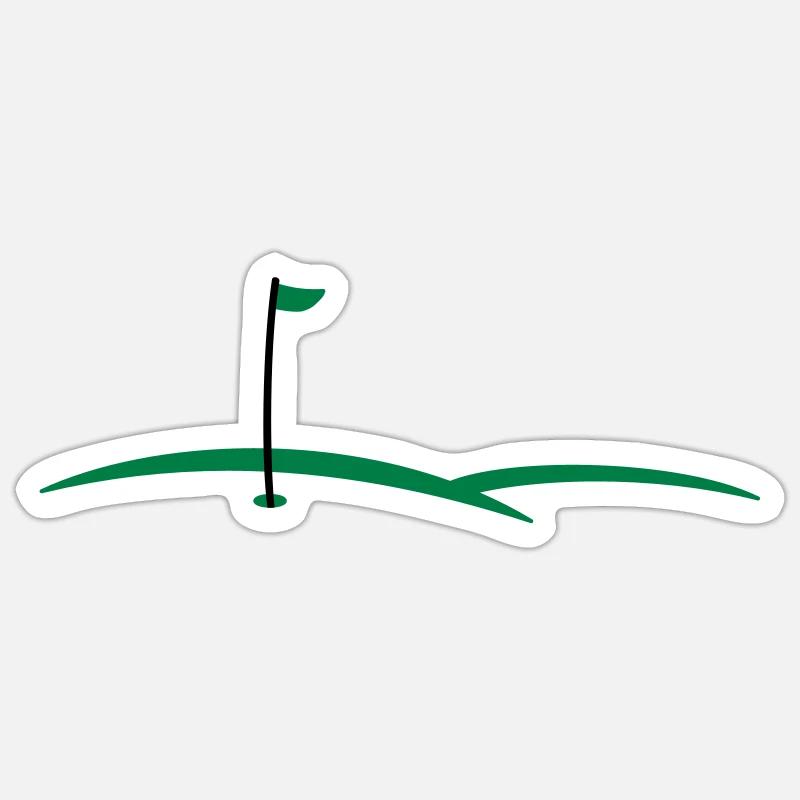 Golfloch 2c Sticker Größe S (10 x 10 cm)