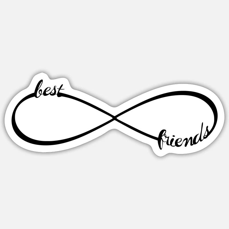 Infinity best friends forever Unendlichkeit Loop 8 Sticker Größe S (10 x 10 cm)