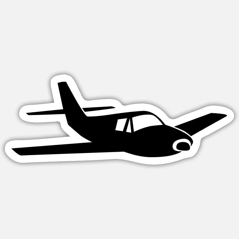 Avion avion avion Sticker taille S (10 x 10 cm)