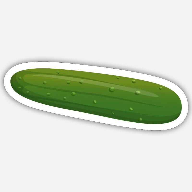 cucumber cucumbers veggie vegetable - Sticker size S (10 x 10 cm) - white matte