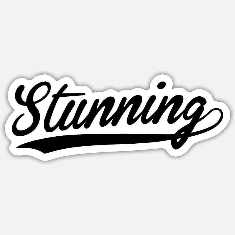 Stunning - Sticker size S (10 x 10 cm) - white matte