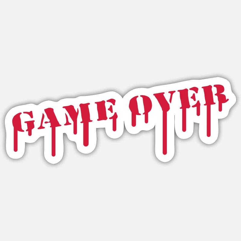 game_over_paint - Sticker size S (10 x 10 cm) - white matte