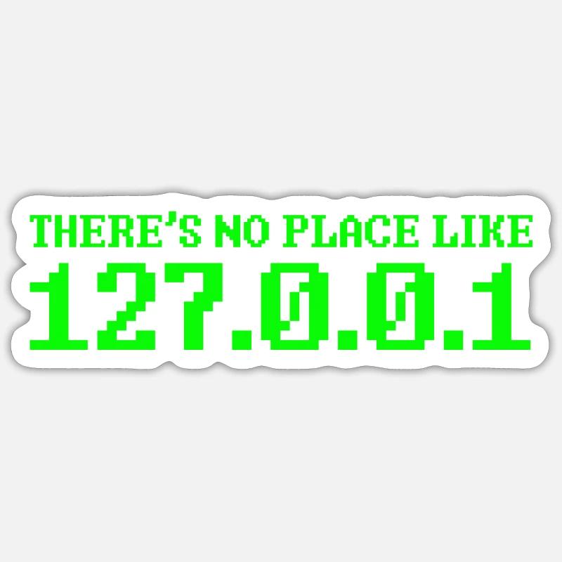 127.0.0.1 computer nerd outsider computer science - Sticker size S (10 x 10 cm) - white matte