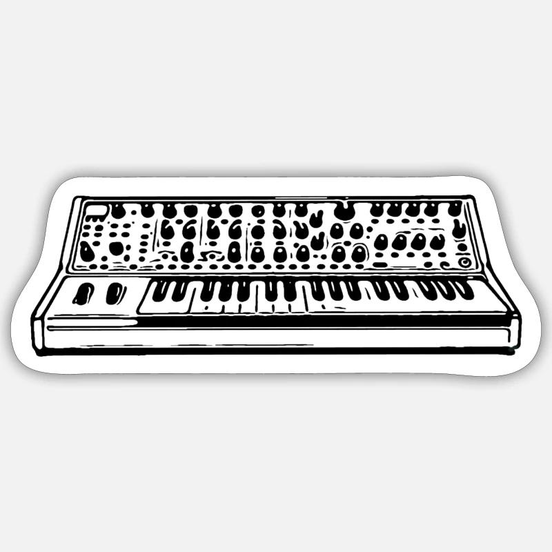 Analoger Synthesizer Sticker Größe S (10 x 10 cm)
