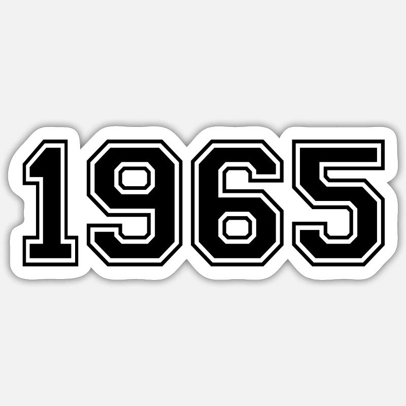in 1965 - Sticker size S (10 x 10 cm) - white matte