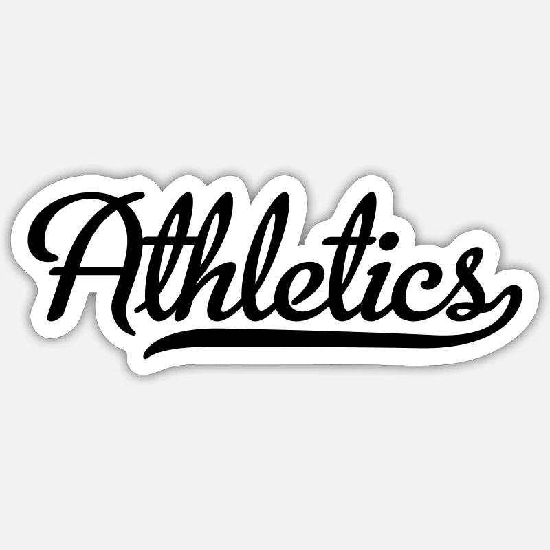 Athletics - Sticker taille S (10 x 10 cm) - blanc mat