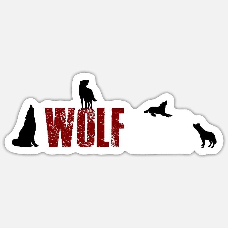 Wolfgang- Wolf Gang 4 Name oder Tiergruppe? Sticker Größe S (10 x 10 cm)