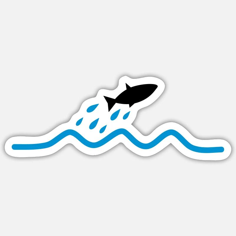 flying_fish - Sticker Größe S (10 x 10 cm) - Mattweiß