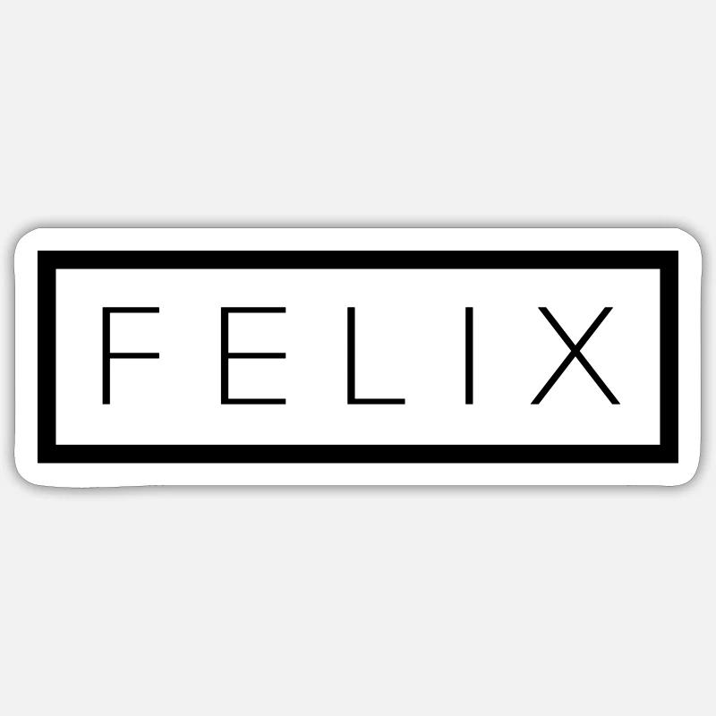 FELIX - Sticker taille S (10 x 10 cm) - blanc mat