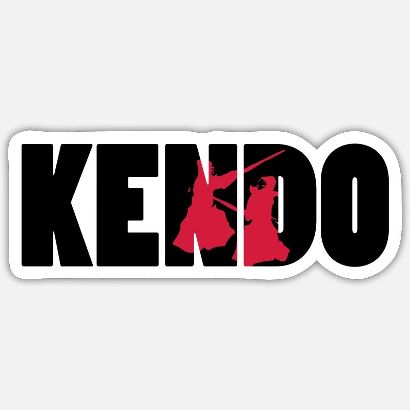Kendo! - Sticker Größe S (10 x 10 cm) - Mattweiß