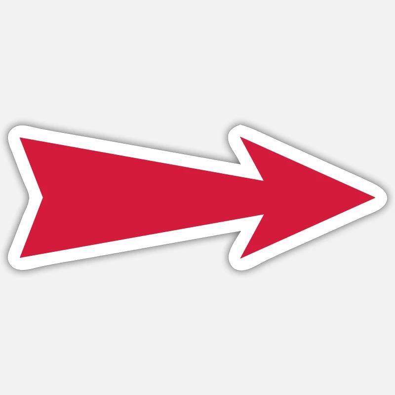 arrow - Sticker size S (10 x 10 cm) - white matte