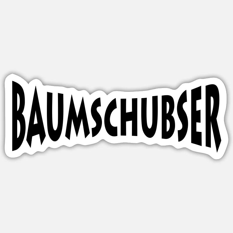 Baumschubser - Sticker Größe S (10 x 10 cm) - Mattweiß