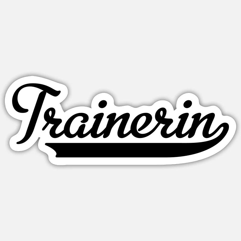 Trainerin - Sticker Größe S (10 x 10 cm) - Mattweiß