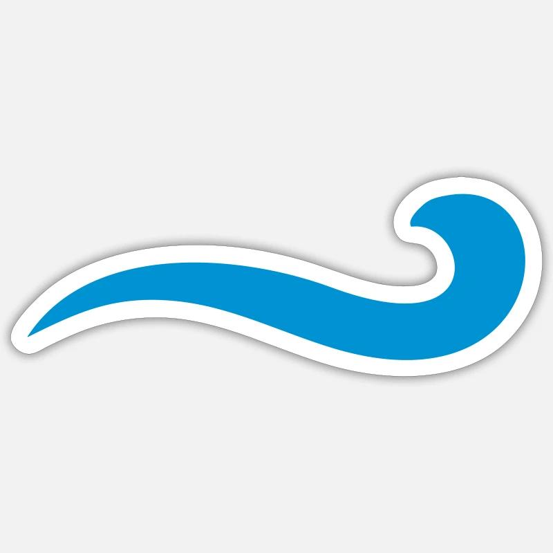 waves - Sticker size S (10 x 10 cm) - white matte