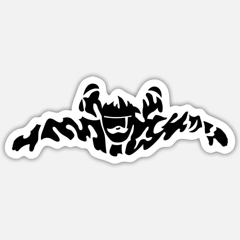 skydiver extreme - Sticker taille S (10 x 10 cm) - blanc mat