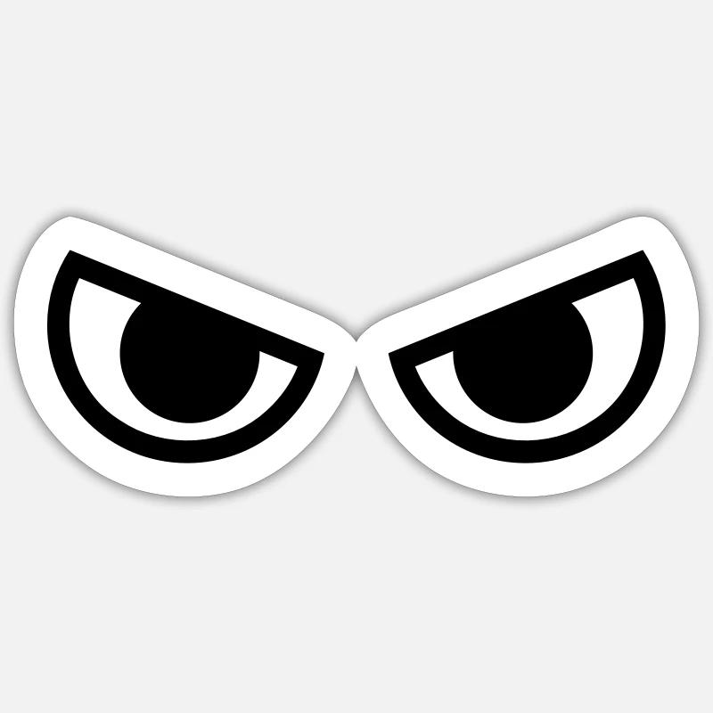 Augen - Sticker Größe S (10 x 10 cm) - Mattweiß