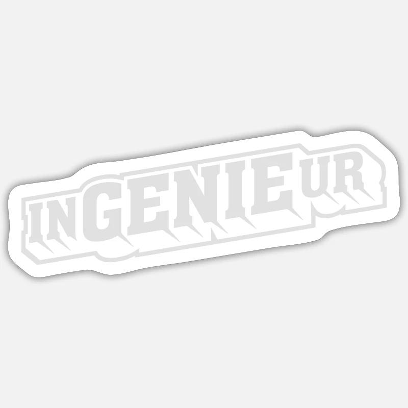 Engineer - Sticker size S (10 x 10 cm) - white matte
