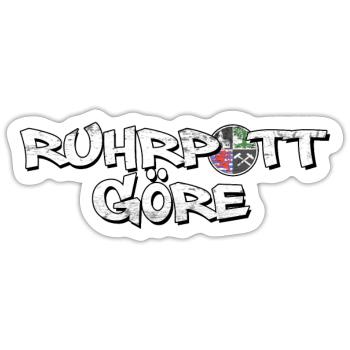 Ruhrpott Göre Gelsenkirchen Wappen - Sticker Größe S (10 x 10 cm) - Mattweiß - Vorne