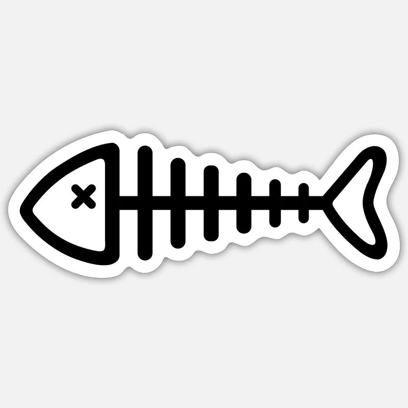 Arête - Sticker taille S (10 x 10 cm) - blanc mat
