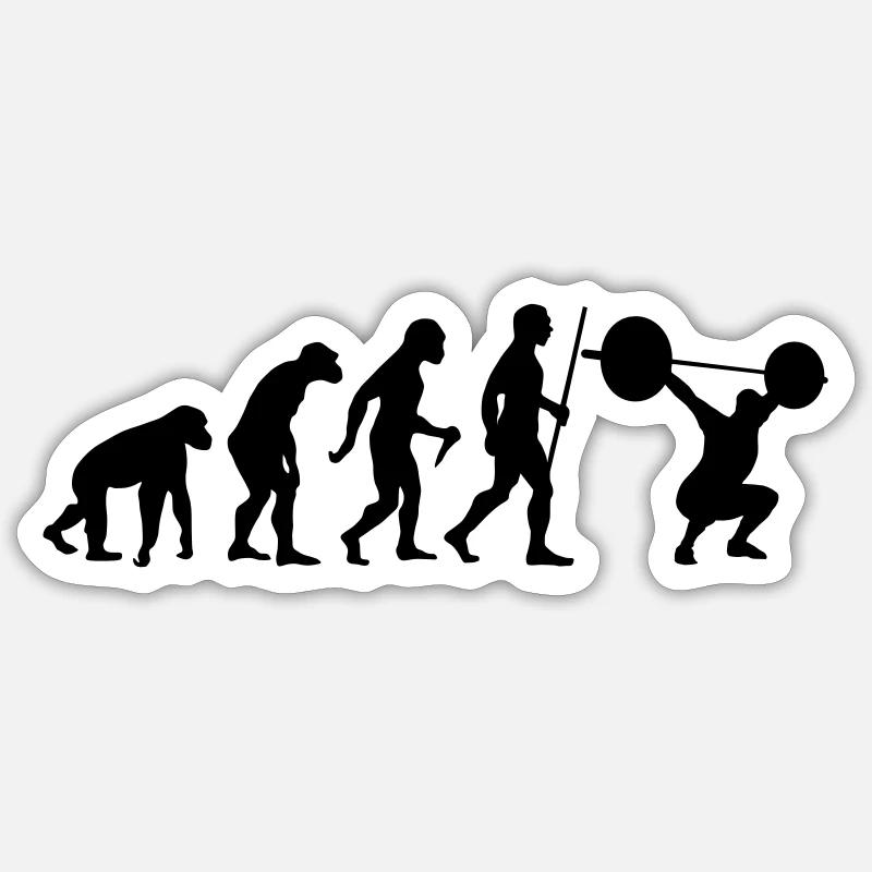 Evolution - Squat Sticker taille S (10 x 10 cm)