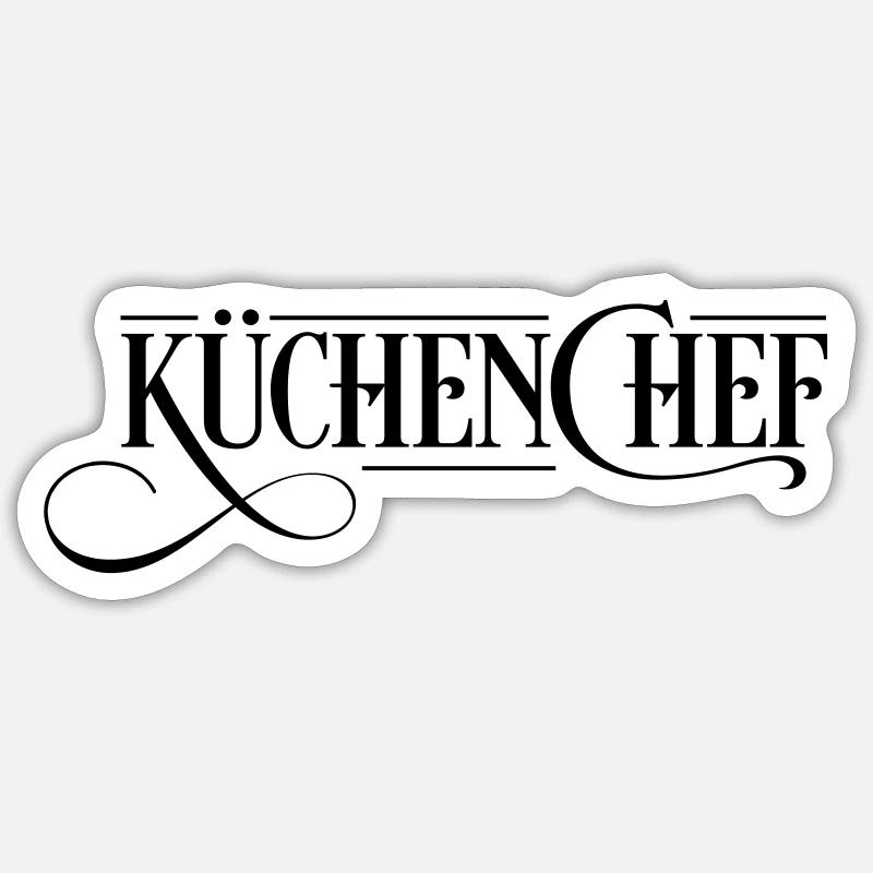 Cuisinier - Sticker taille S (10 x 10 cm) - blanc mat