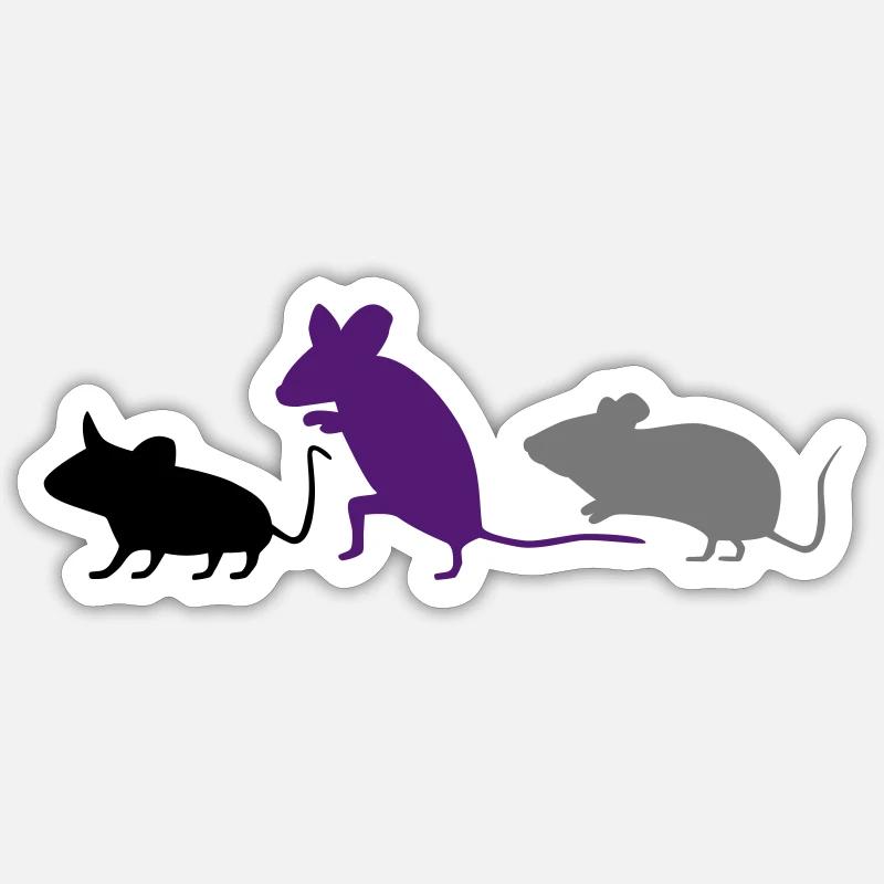 Mäuse [vec] Sticker Größe S (10 x 10 cm)