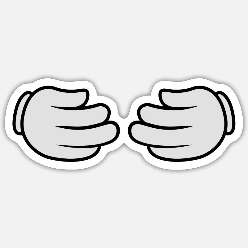 Push up Hands Sticker size S (10 x 10 cm)