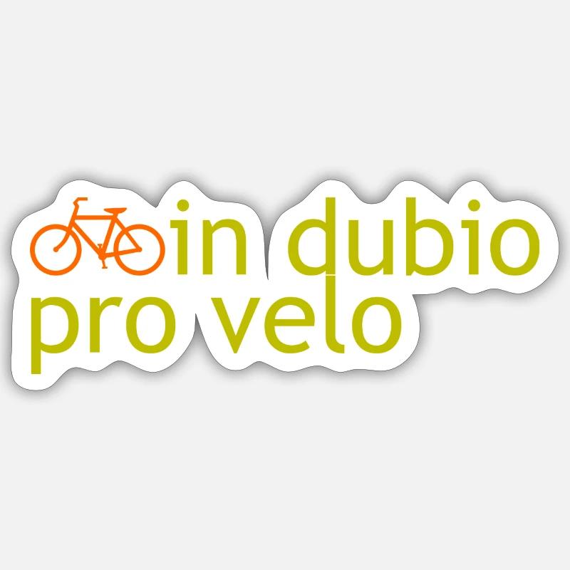 à dubio par vélo - Sticker taille S (10 x 10 cm) - blanc mat