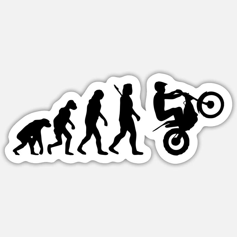 Essai de moto Evolution - Essai de moto - Sticker taille S (10 x 10 cm) - blanc mat