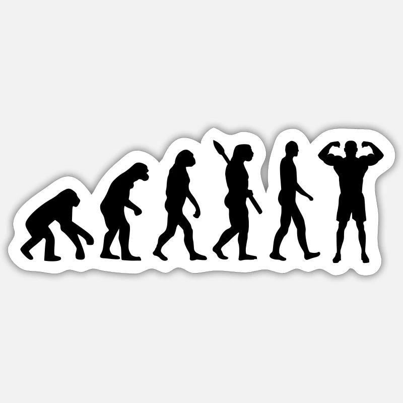 Evolution Bodybuilding Sticker Größe S (10 x 10 cm)