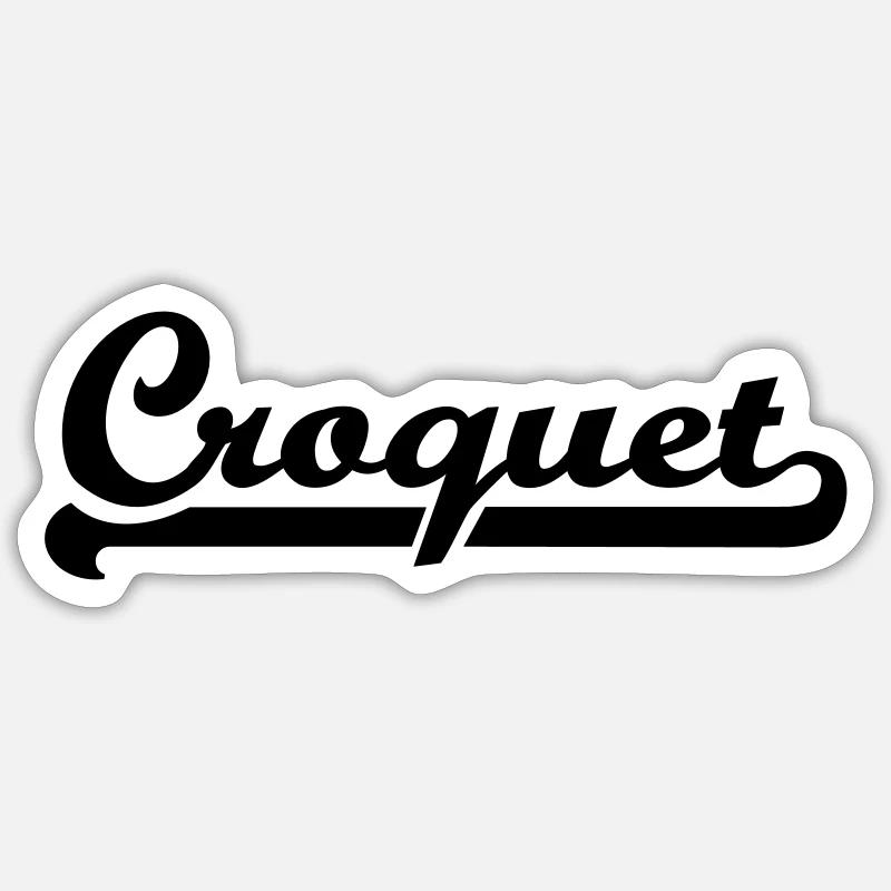 Croquet - Sticker Größe S (10 x 10 cm) - Mattweiß
