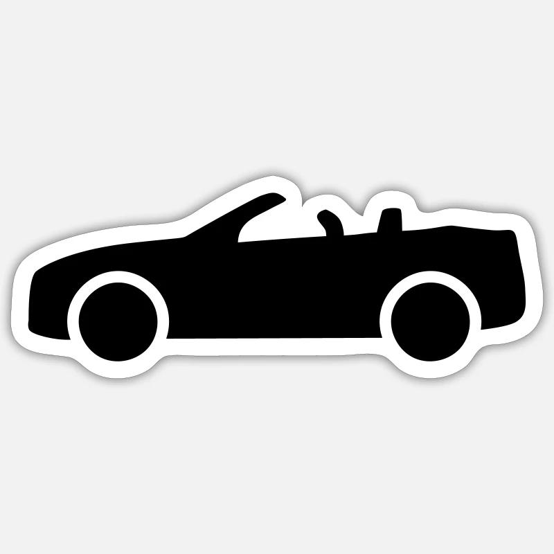 Voiture - Sticker taille S (10 x 10 cm) - blanc mat