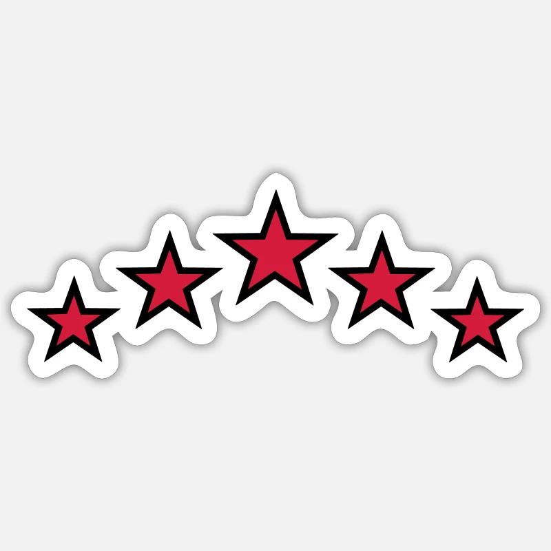 Stars - Sticker size S (10 x 10 cm) - white matte
