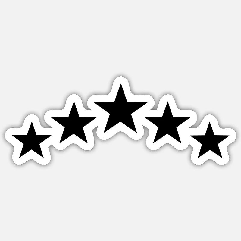 Stars - Sticker size S (10 x 10 cm) - white matte