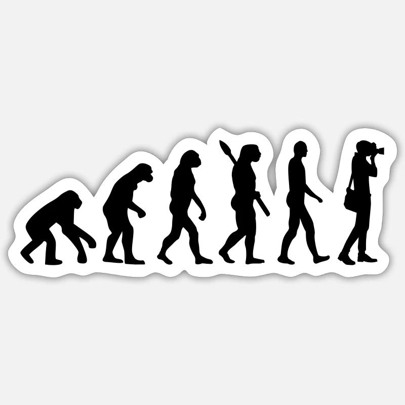 Fotograf - Sticker Größe S (10 x 10 cm) - Mattweiß