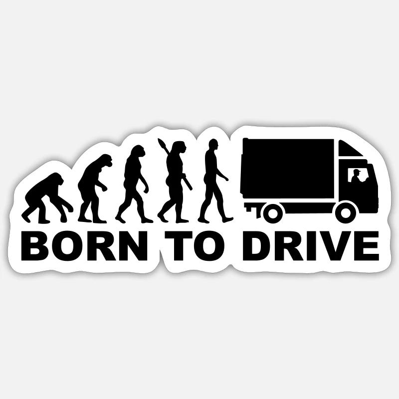 LKW - Sticker Größe S (10 x 10 cm) - Mattweiß