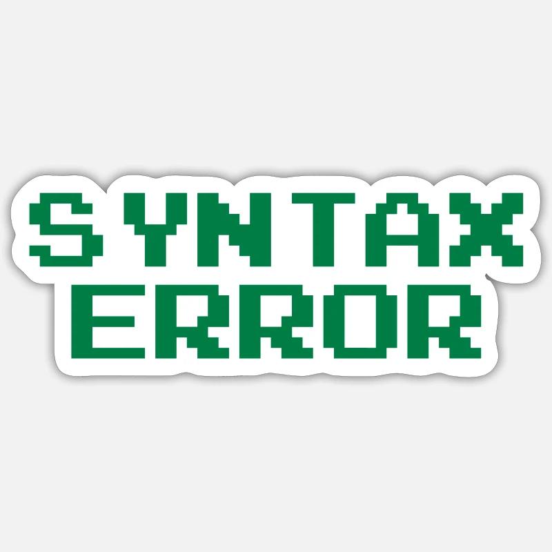 Syntax Error - Sticker size S (10 x 10 cm) - white matte