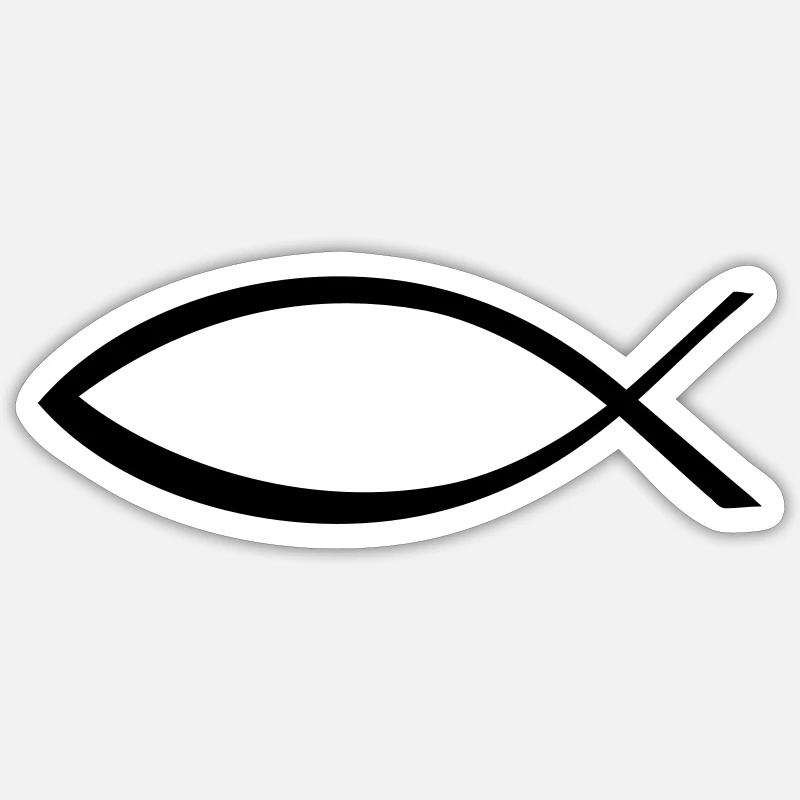 Jesus Fish Sticker size S (10 x 10 cm)